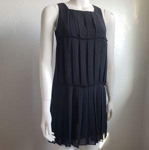 Ted Baker | Front Ruffle Tunic Dress  |Black | Size 0 | Side Zipper